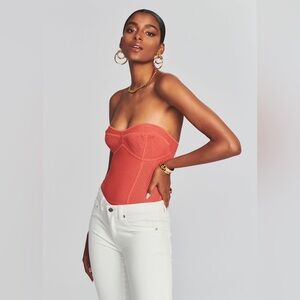 RETROFÊTE Lena Bodysuit in Calypso Coral
